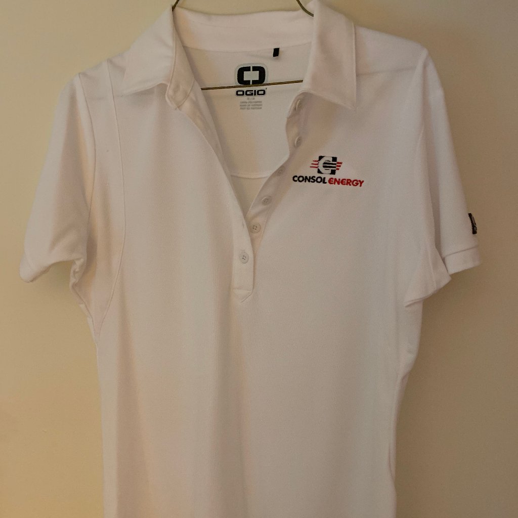 Ladies White Golf Polo Company Branded